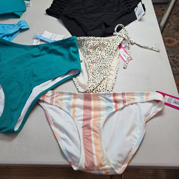 Colorful Swim Bundle Women's Large 7 Pieces 1 Tops & 6 Bottoms / 5 Are NWT - Picture 5 of 14
